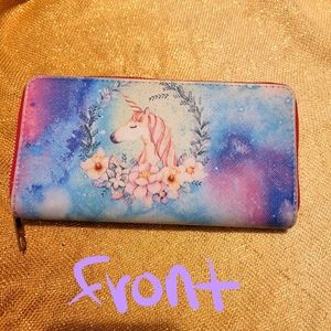 🦄 Floral Dreamy Unicorn Vibez Wallet🌸